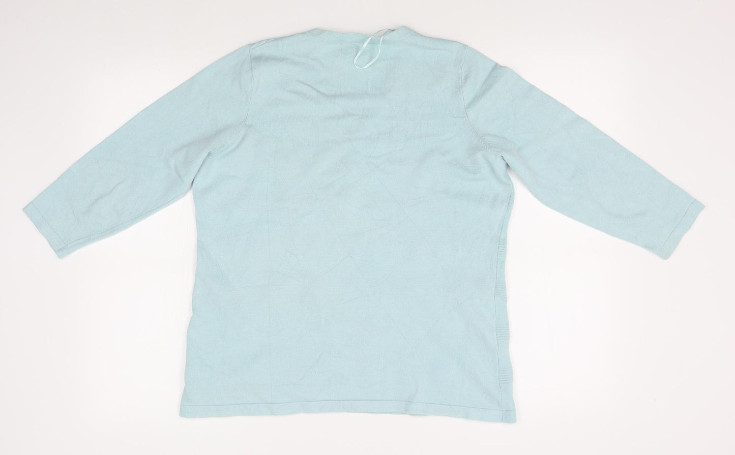 Womens UK Size S Preworn Blue Basic T-Shirt