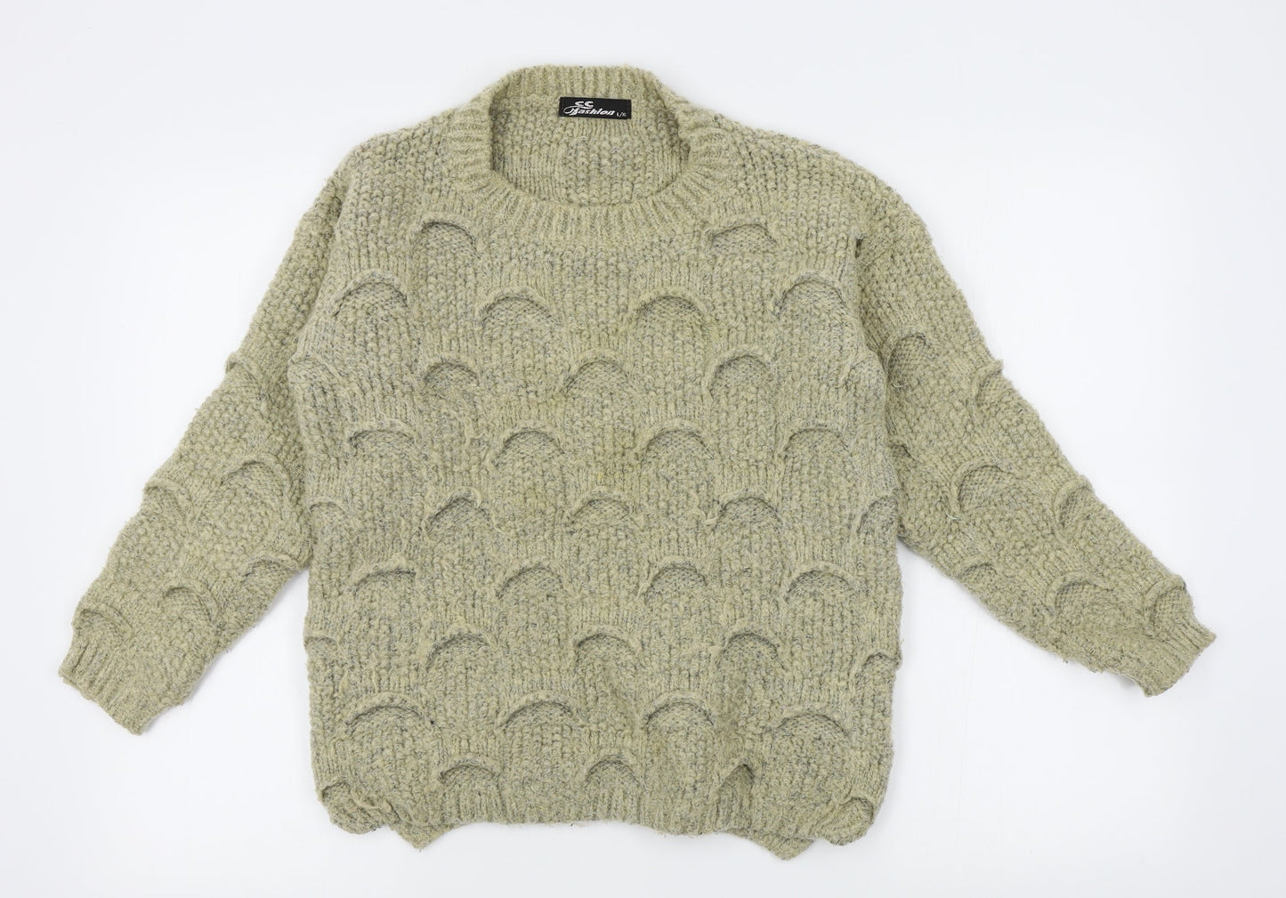 Womens UK Size L cc fashion Beige Pullover Jumper