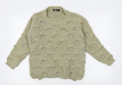 Womens UK Size L cc fashion Beige Pullover Jumper