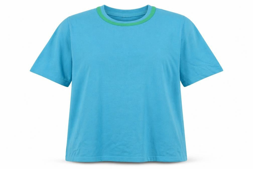 Womens UK Size 18 LUCIA Blue Basic T-Shirt