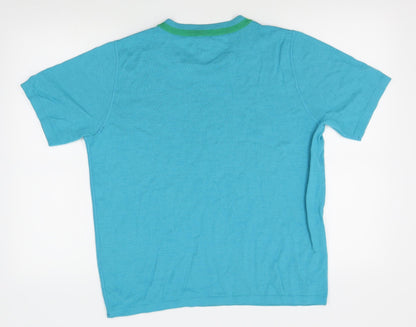 Womens UK Size 18 LUCIA Blue Basic T-Shirt