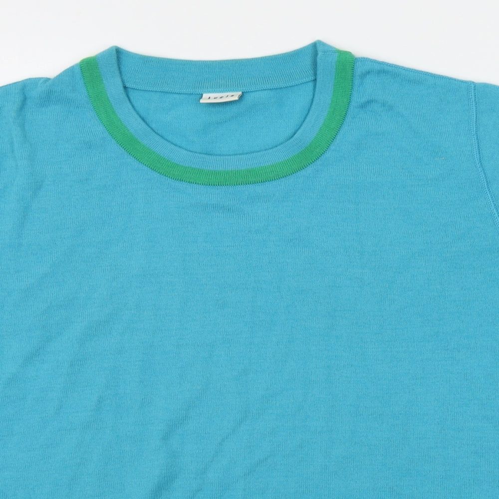 Womens UK Size 18 LUCIA Blue Basic T-Shirt