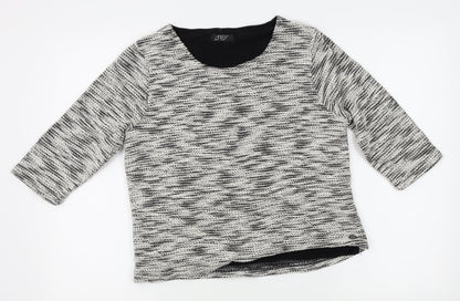 tigi Womens Grey Striped  Pullover Jumper Size 10