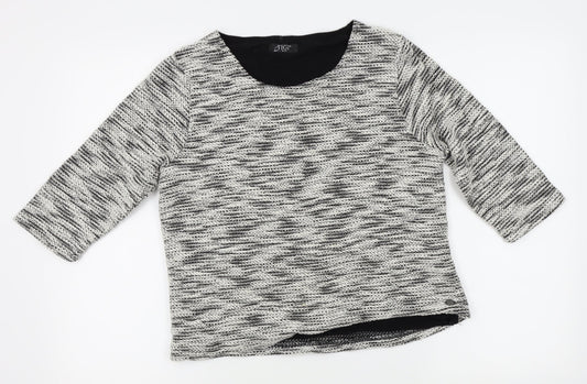 tigi Womens Grey Striped  Pullover Jumper Size 10