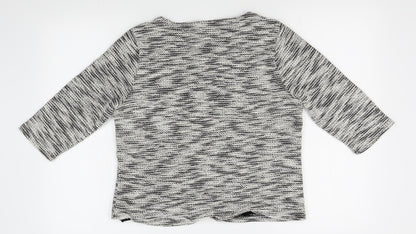 tigi Womens Grey Striped  Pullover Jumper Size 10