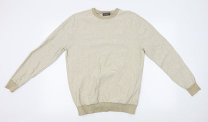 Primark Mens Beige Striped  Pullover Jumper Size M