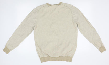 Primark Mens Beige Striped  Pullover Jumper Size M
