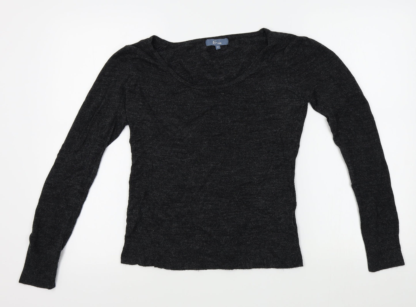 Womens UK Size 12 E-vie Grey Pullover Jumper