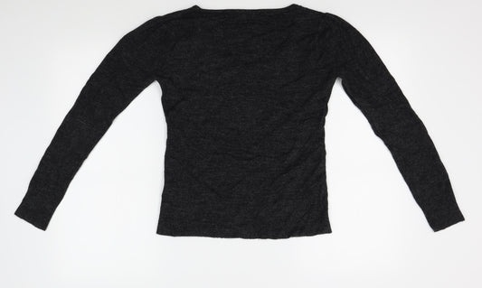 Womens UK Size 12 E-vie Grey Pullover Jumper
