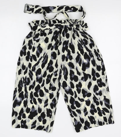 unique21 Womens Beige Animal Print  Chino Shorts Size 8