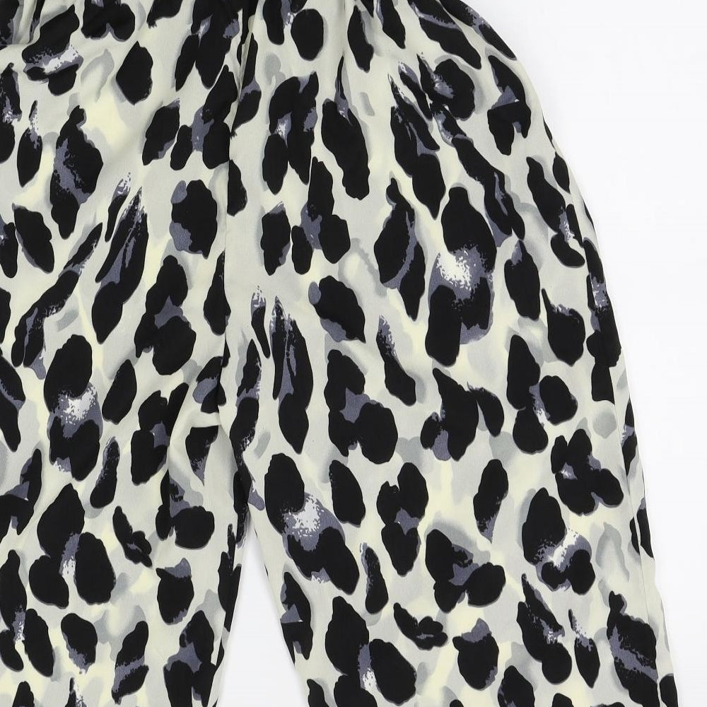 unique21 Womens Beige Animal Print  Chino Shorts Size 8
