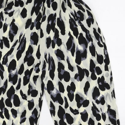 unique21 Womens Beige Animal Print  Chino Shorts Size 8