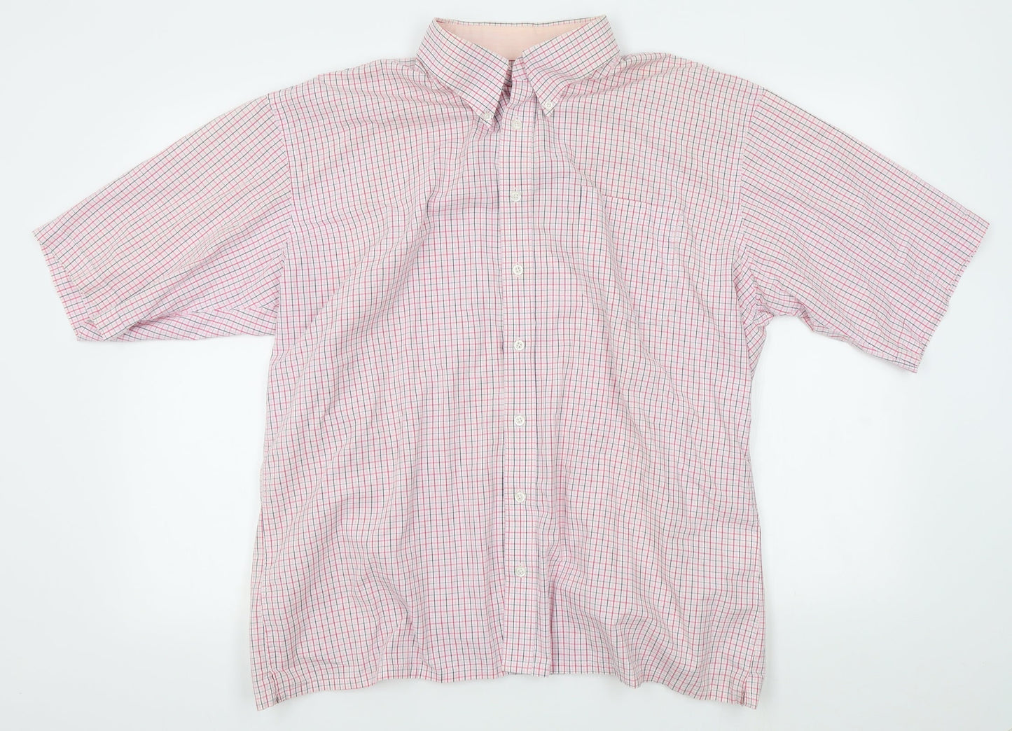 Mens UK Size XL Bosideng Pink  Button-Up Short Sleeve Casual Shirt