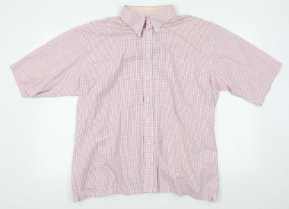 Mens UK Size XL Bosideng Pink  Button-Up Short Sleeve Casual Shirt