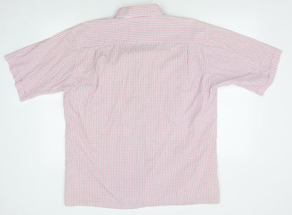 Mens UK Size XL Bosideng Pink  Button-Up Short Sleeve Casual Shirt