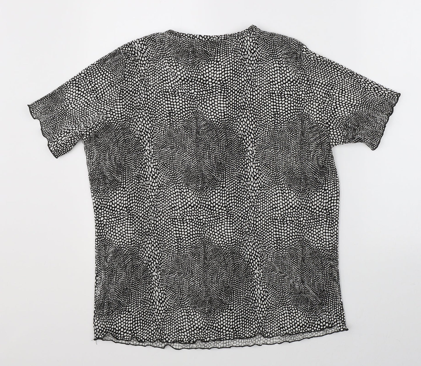 Womens UK Size L Forever Black Basic Blouse