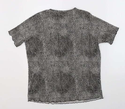 Womens UK Size L Forever Black Basic Blouse