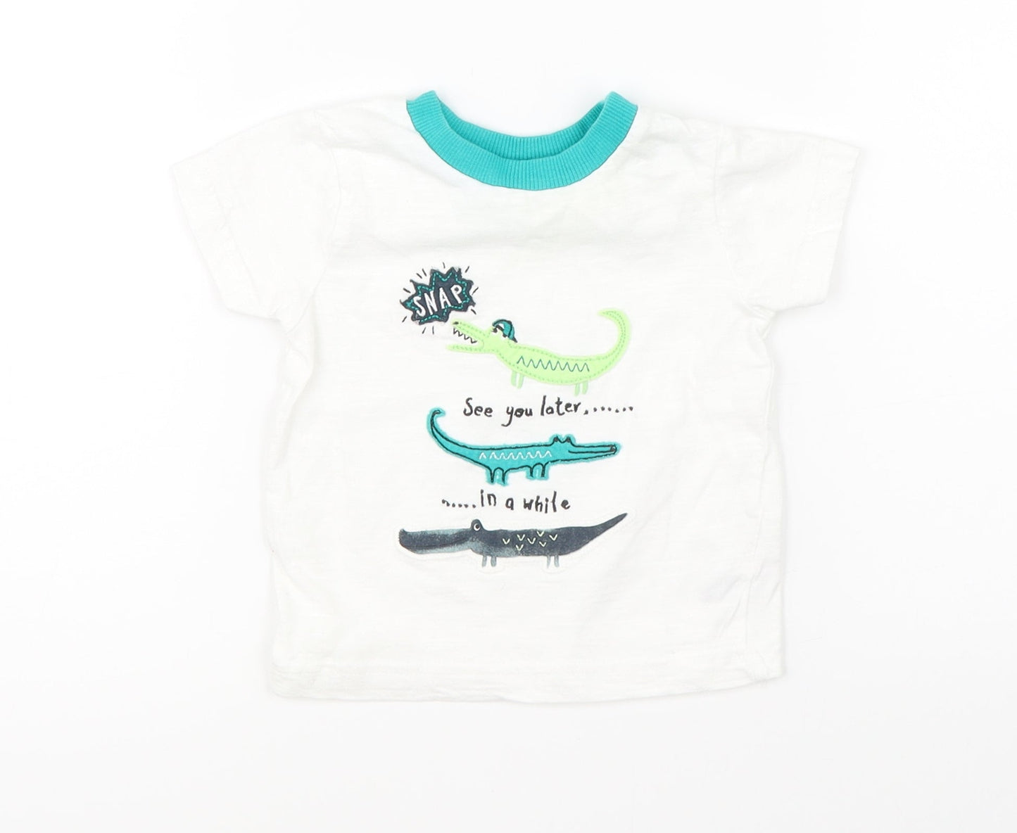 Nutmeg Baby White   Basic T-Shirt Size 6-9 Months