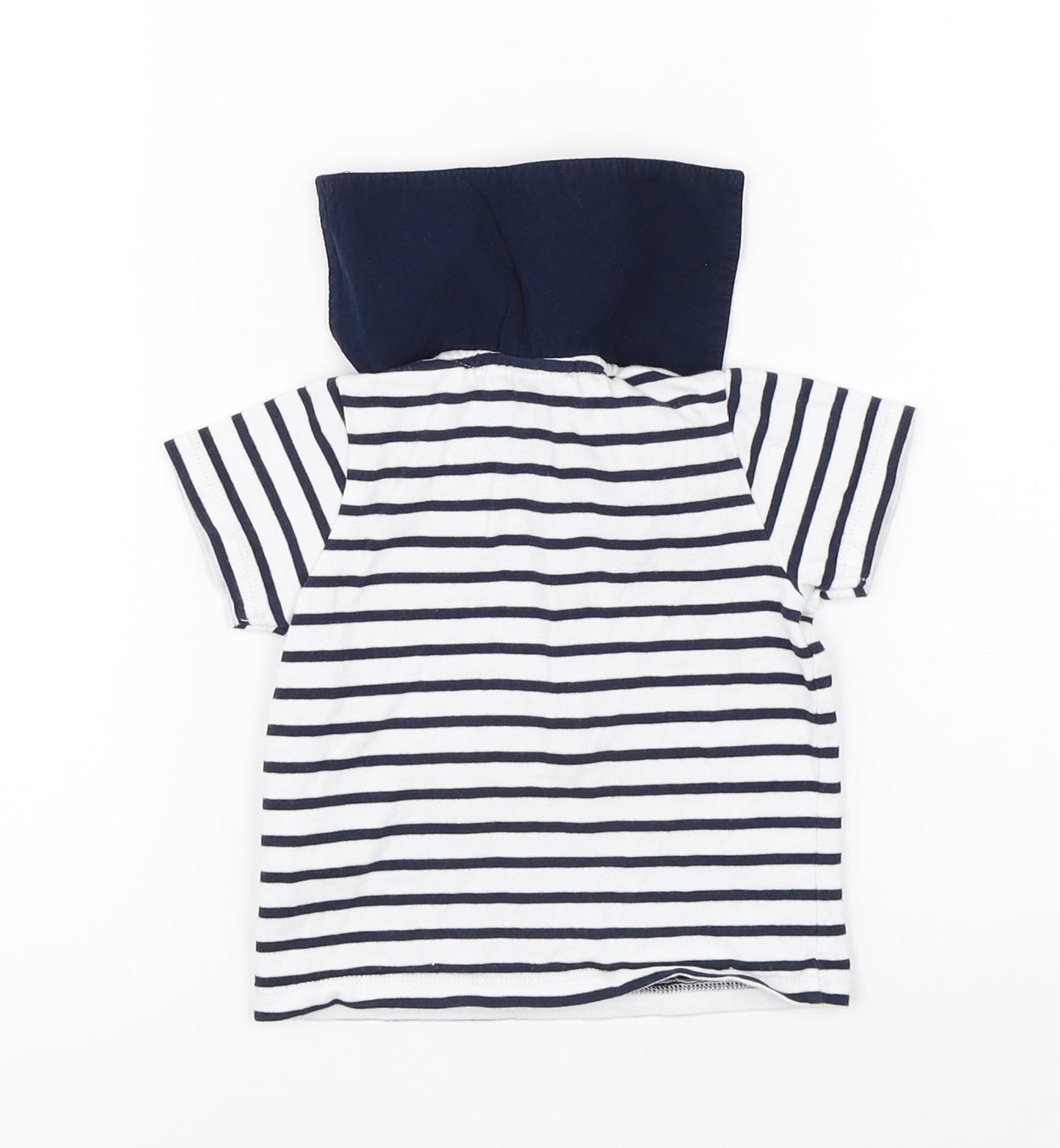 Debenhams Boys Blue Striped  Basic Polo Size 6-9 Months
