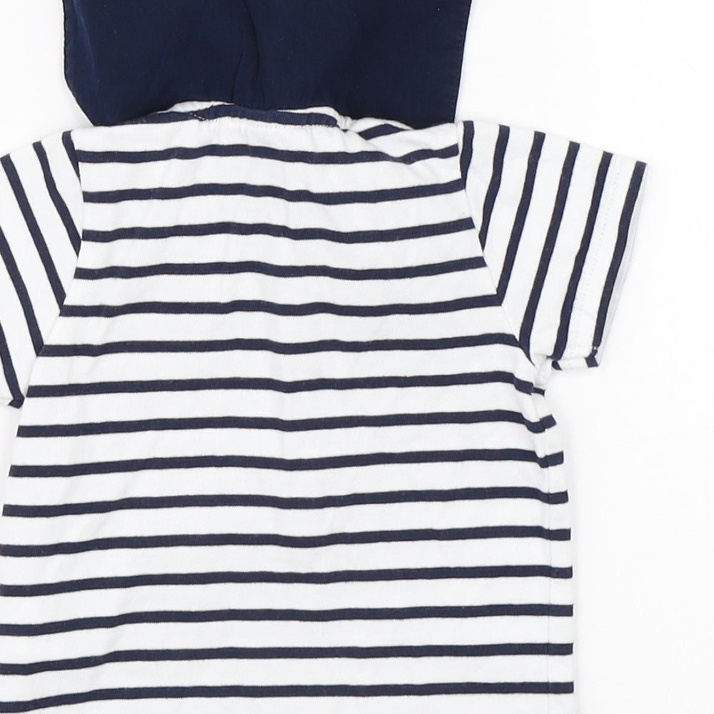 Debenhams Boys Blue Striped  Basic Polo Size 6-9 Months