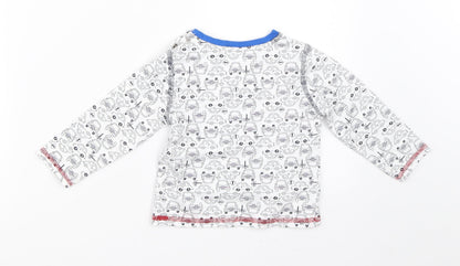 TU Boys White   Basic T-Shirt Size 6-9 Months  - cars