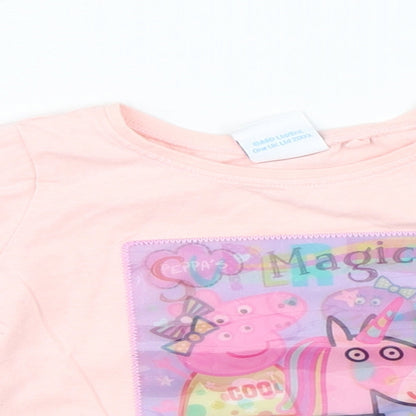 Peppa Pige Girls Pink   Basic T-Shirt Size 3-6 Months  - Peppa Pige