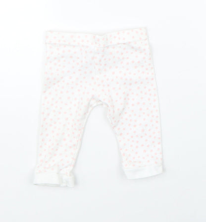 Disney Girls White Polka Dot   Pyjama Pants Size 3-6 Months