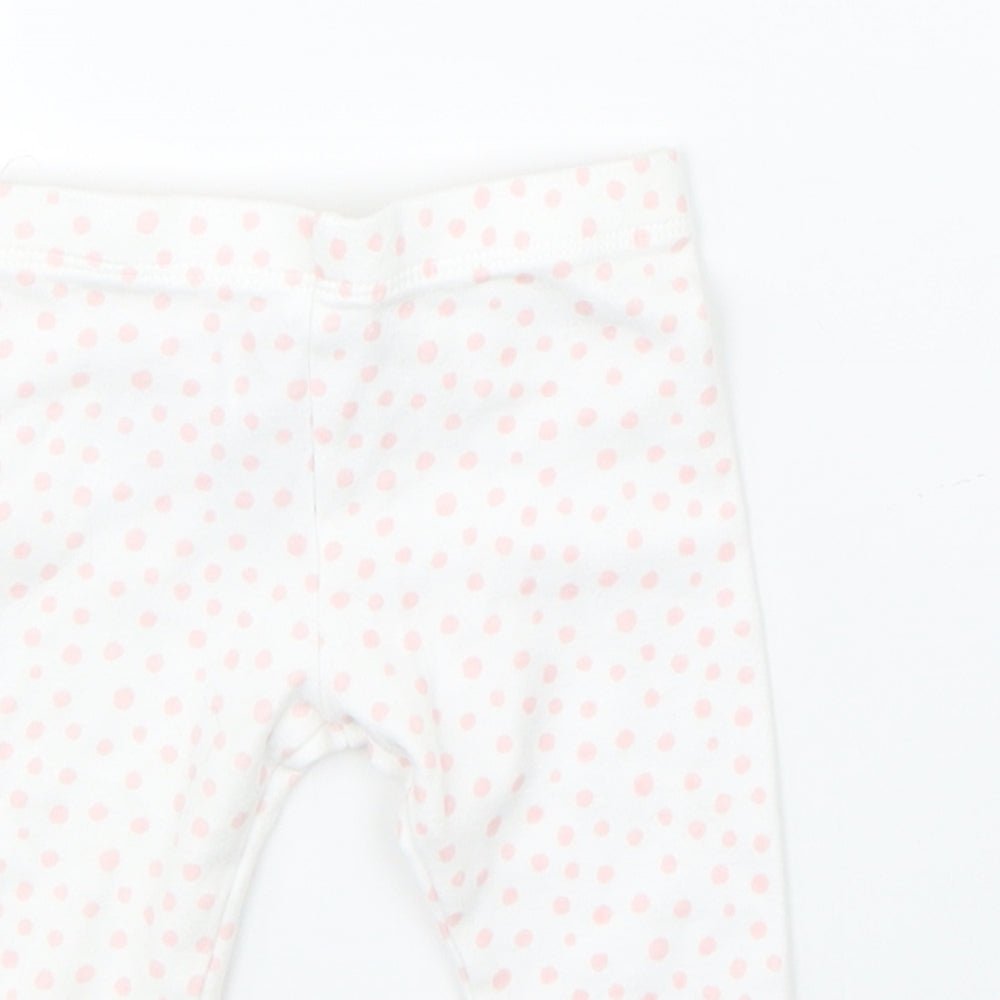 Disney Girls White Polka Dot   Pyjama Pants Size 3-6 Months