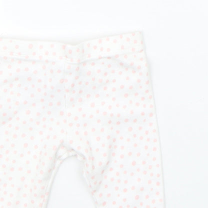Disney Girls White Polka Dot   Pyjama Pants Size 3-6 Months