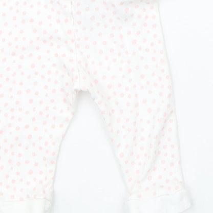 Disney Girls White Polka Dot   Pyjama Pants Size 3-6 Months