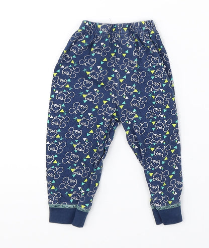 Disney Baby Blue    Pyjama Pants Size 6-9 Months  - disney mickey mouse