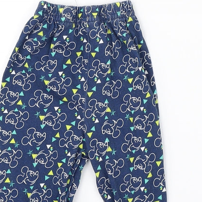 Disney Baby Blue    Pyjama Pants Size 6-9 Months  - disney mickey mouse