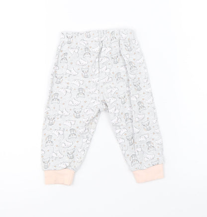 Primark Girls Grey    Pyjama Pants Size 6-9 Months  - cats