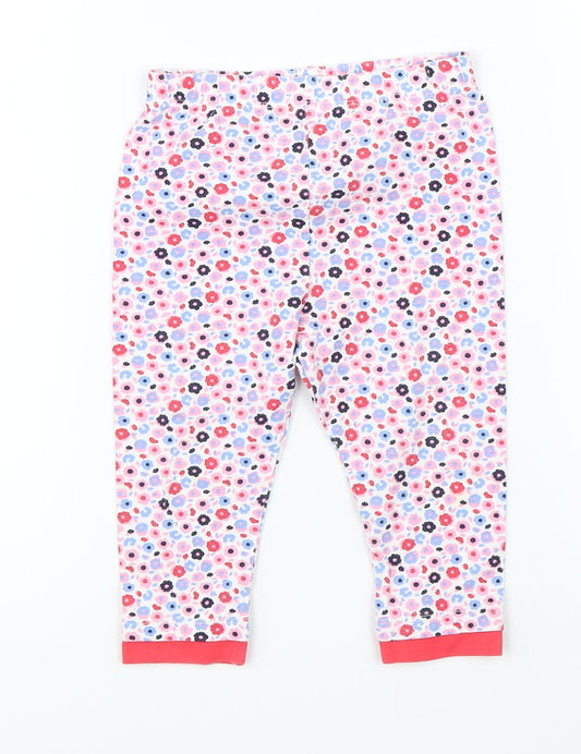 George Girls Pink Floral   Pyjama Pants Size 6-9 Months