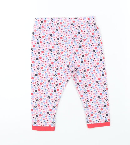 George Girls Pink Floral   Pyjama Pants Size 6-9 Months