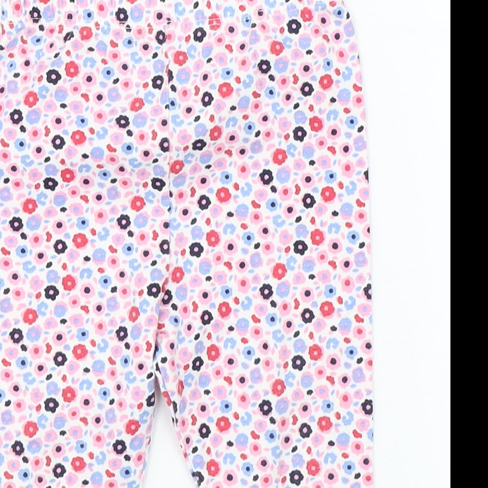George Girls Pink Floral   Pyjama Pants Size 6-9 Months