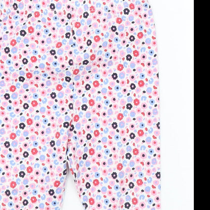 George Girls Pink Floral   Pyjama Pants Size 6-9 Months