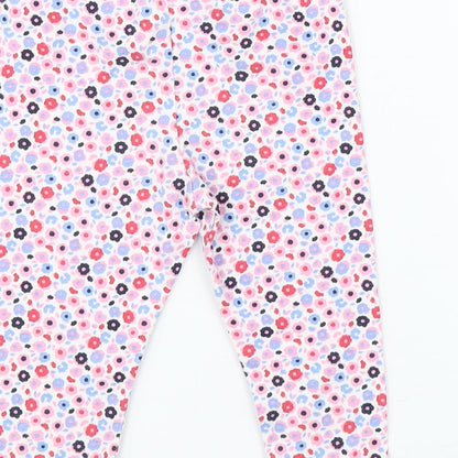 George Girls Pink Floral   Pyjama Pants Size 6-9 Months