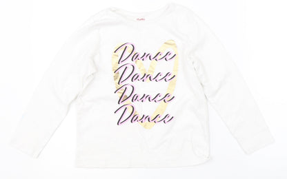 Studio Girls White   Basic T-Shirt Size 7-8 Years  - dance