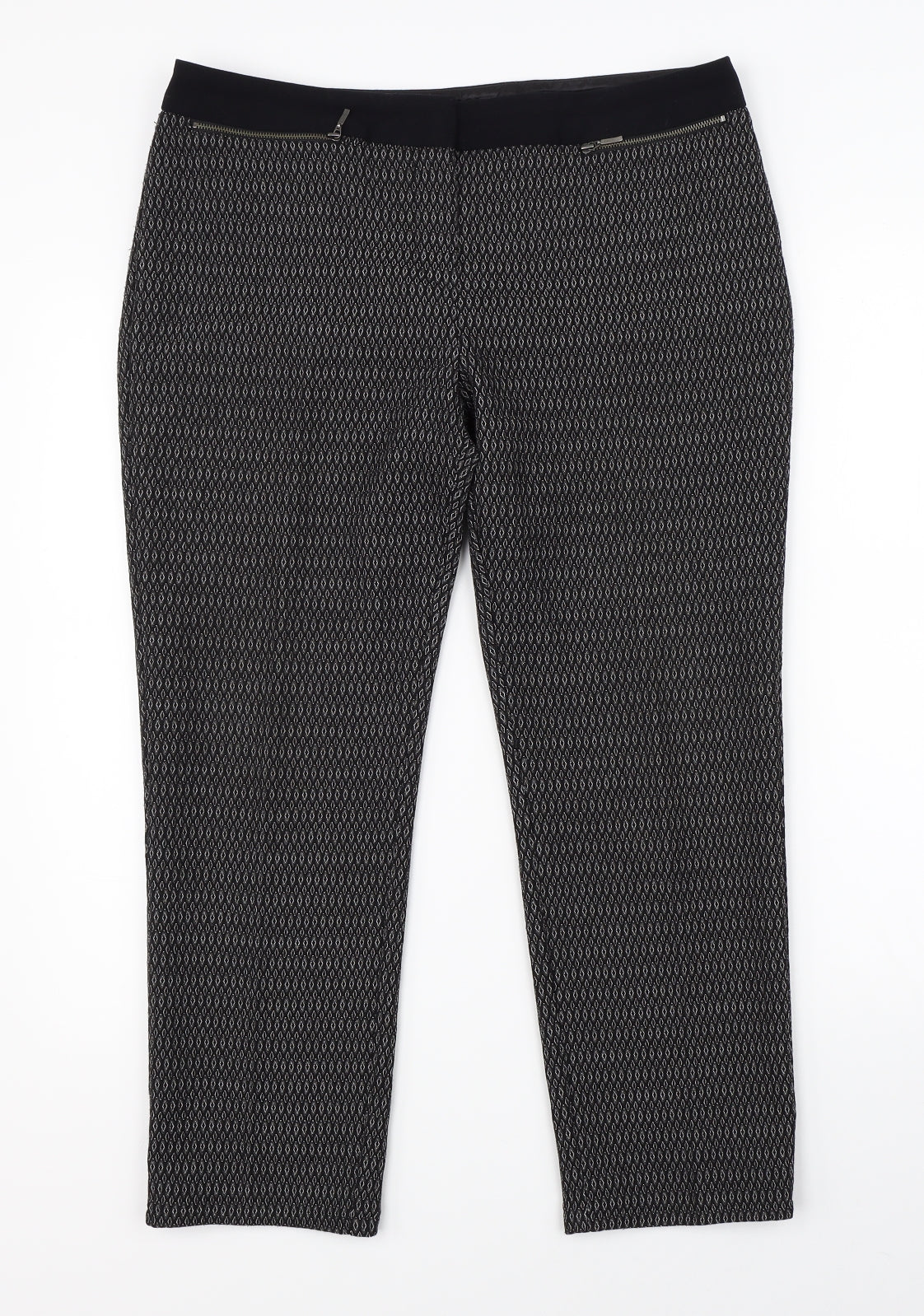 Womens UK Size 12 NEXT Regular Fit Dress Pants Black Trousers