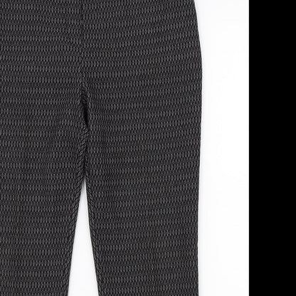 Womens UK Size 12 NEXT Regular Fit Dress Pants Black Trousers