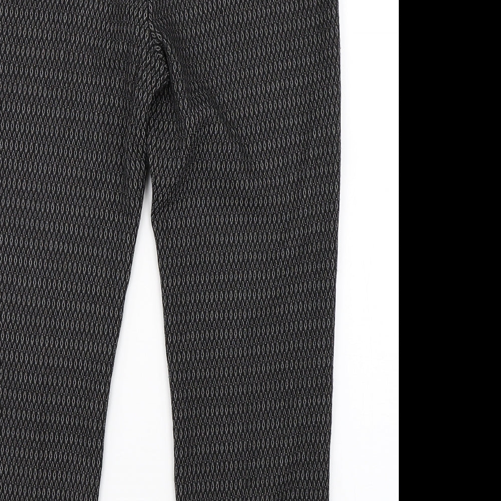 Womens UK Size 12 NEXT Regular Fit Dress Pants Black Trousers