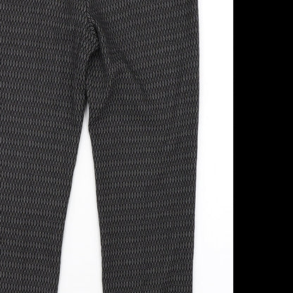 Womens UK Size 12 NEXT Regular Fit Dress Pants Black Trousers