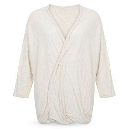 Womens UK Size 10 H&M Beige Wrap Blouse