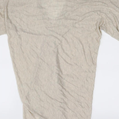 Womens UK Size 10 H&M Beige Wrap Blouse