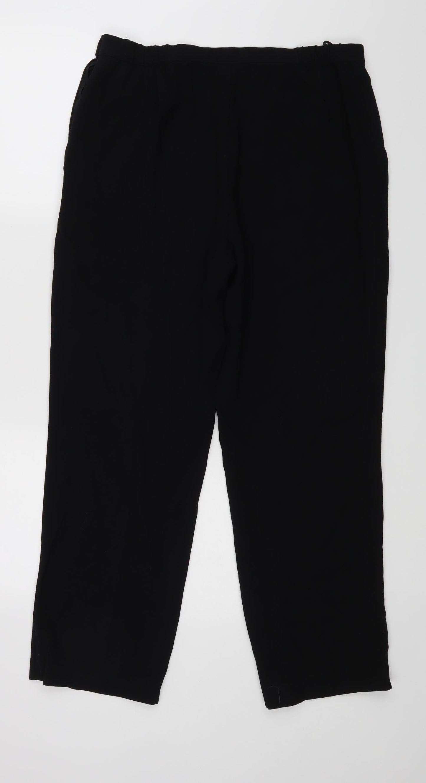 Womens UK Size 14 M&S Regular Fit Dress Pants Black Trousers