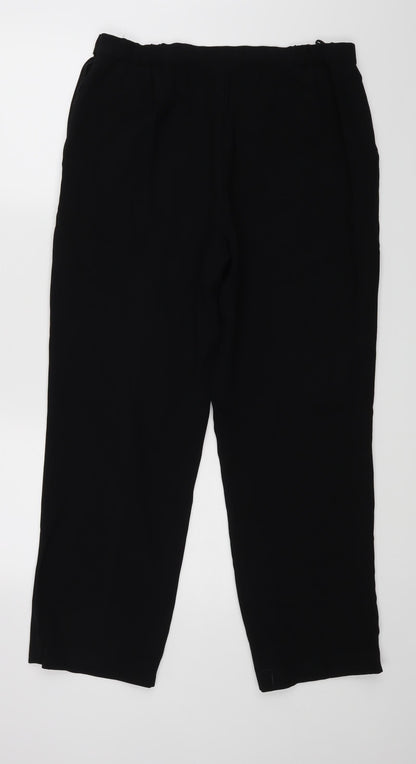 Womens UK Size 14 M&S Regular Fit Dress Pants Black Trousers