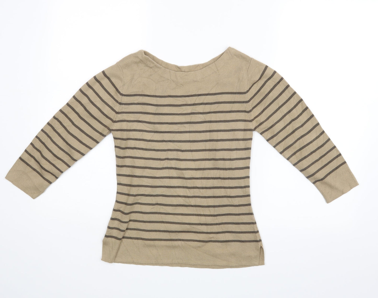 Womens UK Size  Preworn Beige Basic Blouse