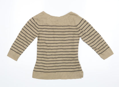 Womens UK Size  Preworn Beige Basic Blouse