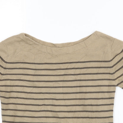 Womens UK Size  Preworn Beige Basic Blouse
